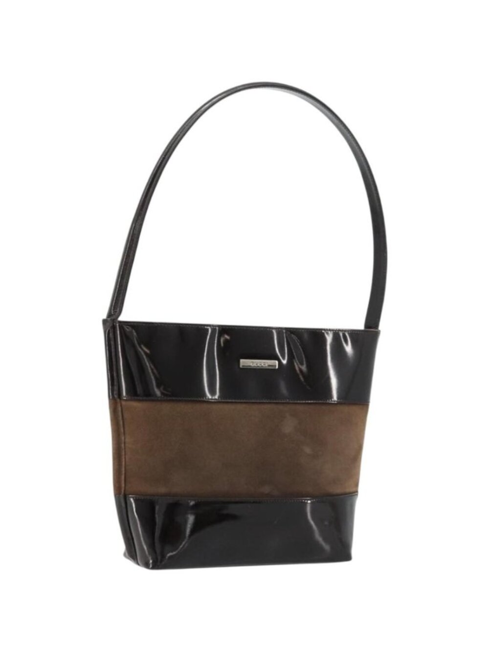 GUCCI Shoulder Bag Suede Brown 000 1013 0555